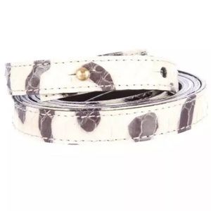 DVF Authentic Black & Cream leather belt. Small